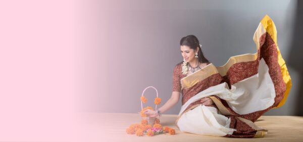 Pure Red Glossy Party Wear Saree